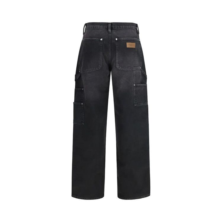 Alexander Wang Zip Mid Rise Carpenter Pant 'Vintage Black'