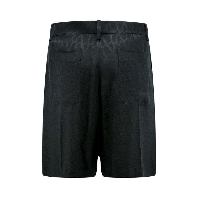 Valentino All Over Logo Patterned Bermuda Shorts 'Black'