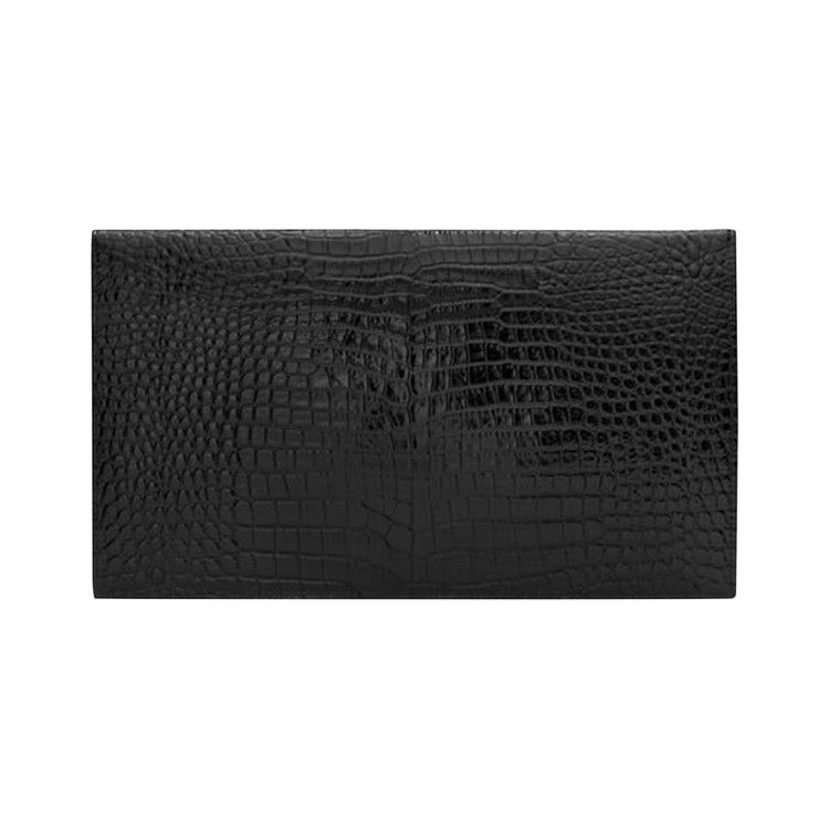 Saint Laurent Uptown Crocodile Embossed Pouch 'Black'