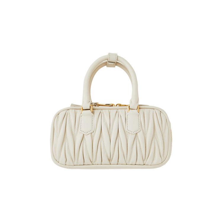 Miu Miu Arcadie Matelassé Nappa Leather Mini-Bag 'White'