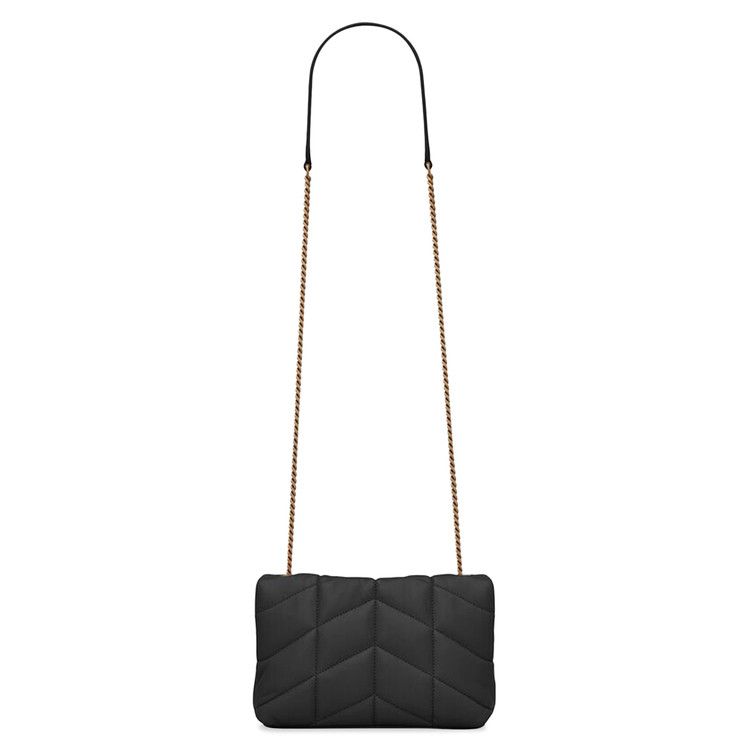 Saint Laurent Puffer Toy Bag In Quilted 'Nero'