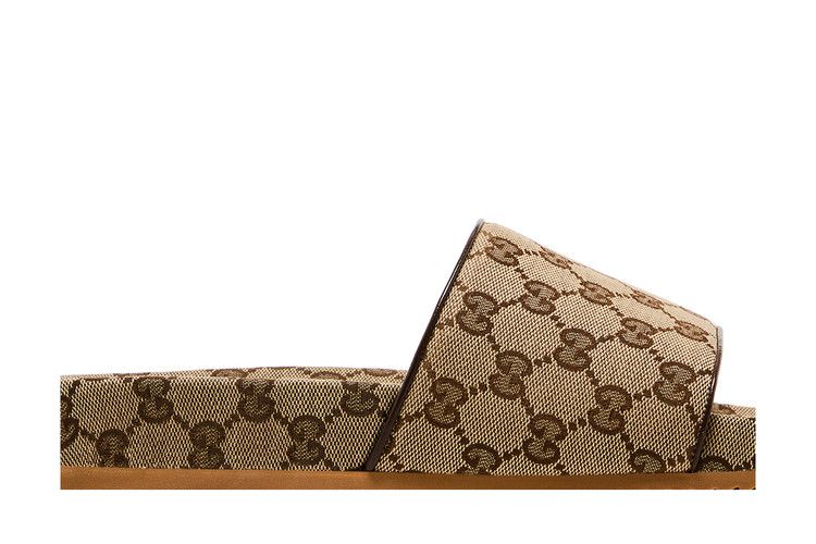 Gucci GG Canvas Slide Sandal 'Beige Monogram'