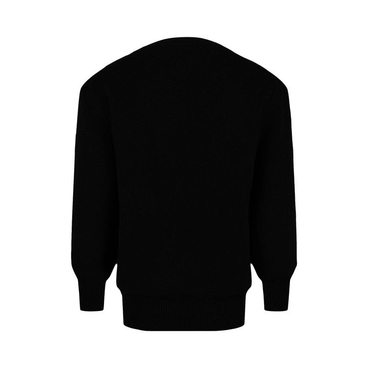 Alexander McQueen Logo Embroidered Sweater 'Black White'