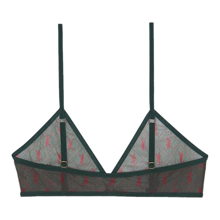 Saint Laurent Monogram Bra 'Vert/Bordeaux'