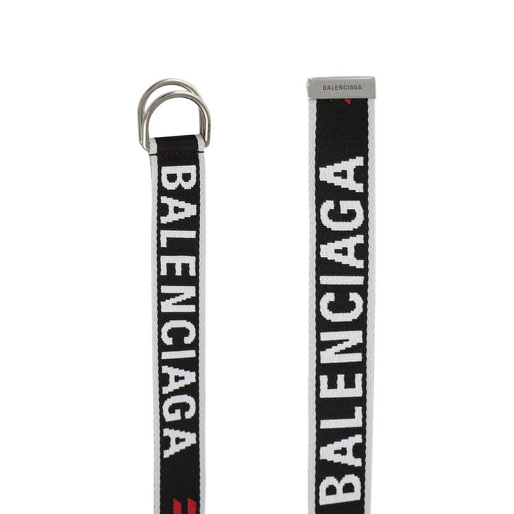 Balenciaga D Ring Belt 35 'Black/Grey/Red'