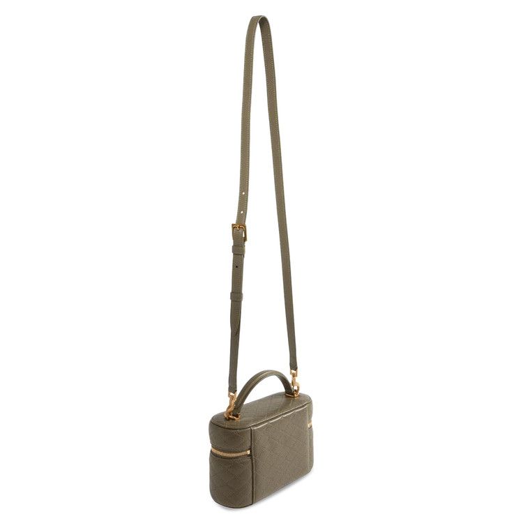Saint Laurent Puffer Toy Quilted Shoulder Bag 'Strong Moss'