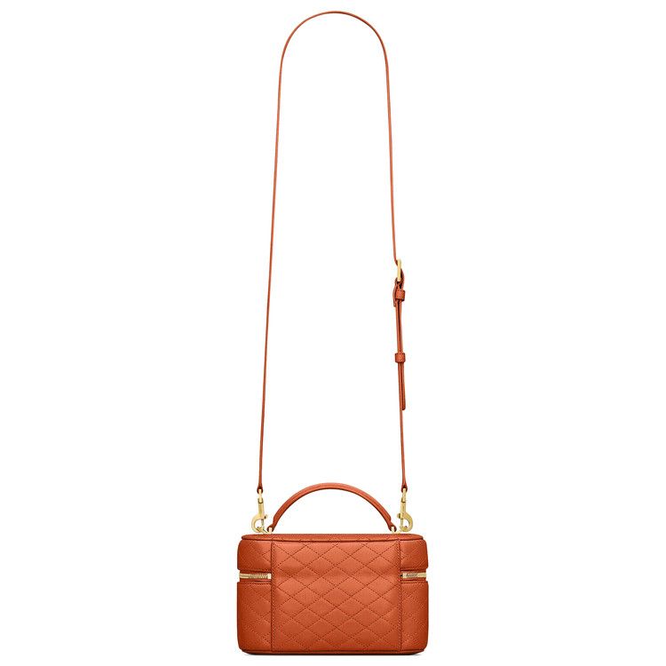 Saint Laurent Gaby Vanity Bag In Lambskin 'Dark Mandarin'