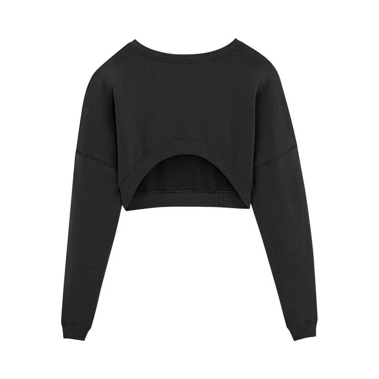 Saint Laurent Cropped Sweatshirt 'Black'