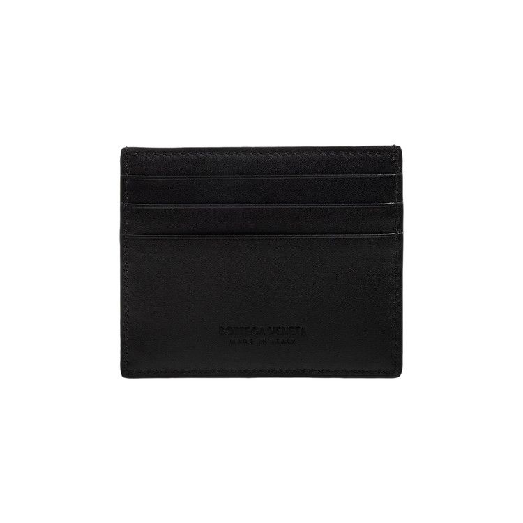 Bottega Veneta Intrecciato Credit Card Case 'Black/Silver'