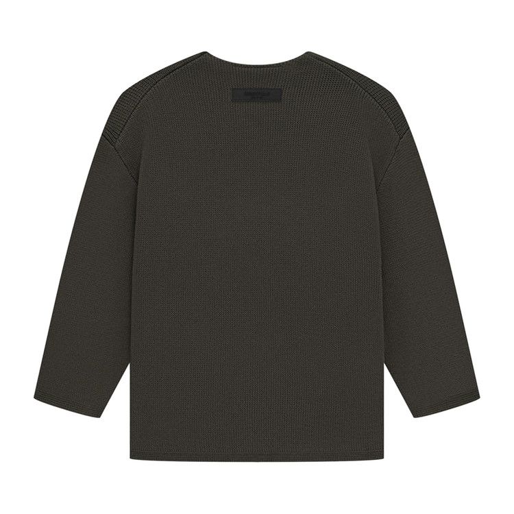 Fear of God Essentials Kids Rawneck Knit Sweater 'Off Black'