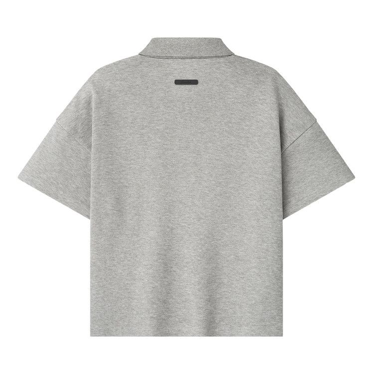 Fear of God Essentials Pique Signature Classic Polo 'Concrete Heather'