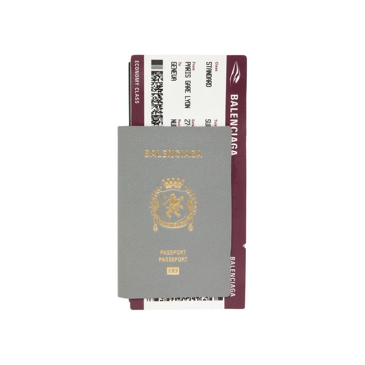 Balenciaga Passport Long Wallet 1 Ticket 'Grey'