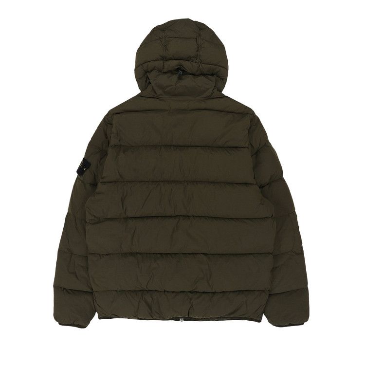 Stone Island Feather Down Hooded Coat 'Olive'