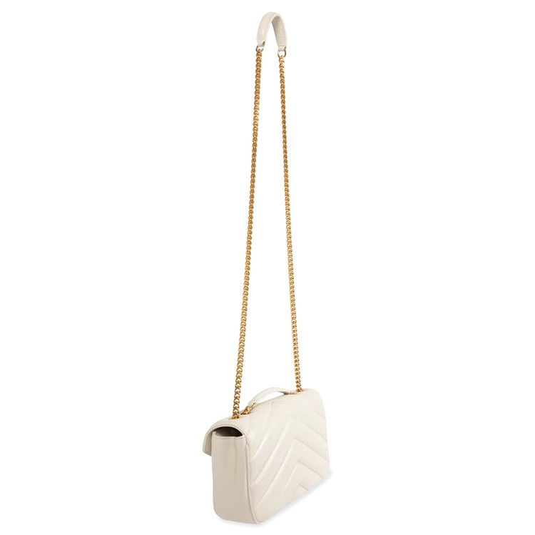 Saint Laurent Small Loulou Chain Bag 'Crema Soft'