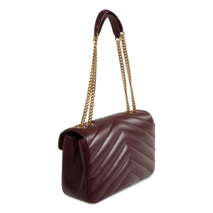 Saint Laurent Lambskin Envelope Bag 'Light Hot Wine'