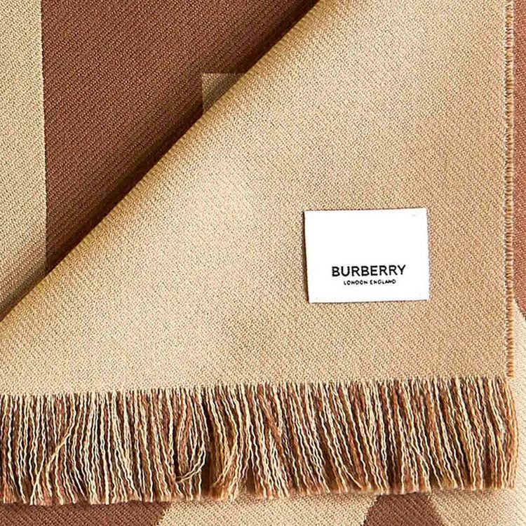 Burberry Half Mega Check Scarf 'Beige'