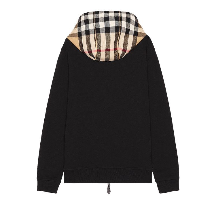 Burberry Check Pattern Hoodie 'Black'