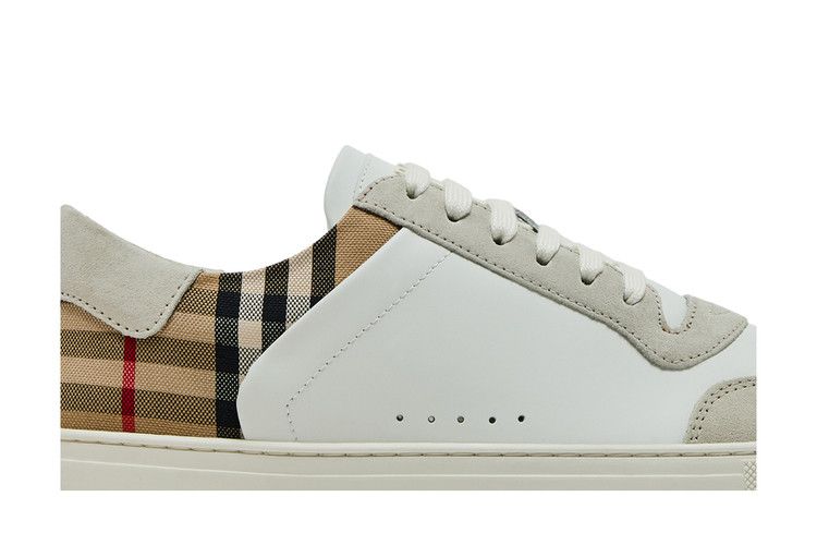 Burberry Check Panelled Sneakers 'Natural White Archive Beige'