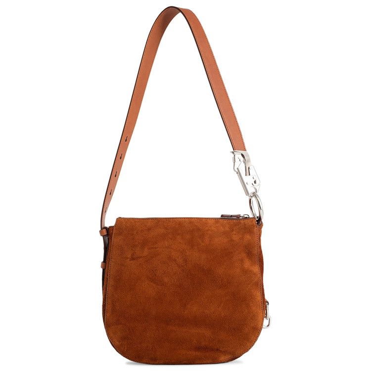 Burberry Asymmetric Design Suede Shoulder Bag 'Bruciato'