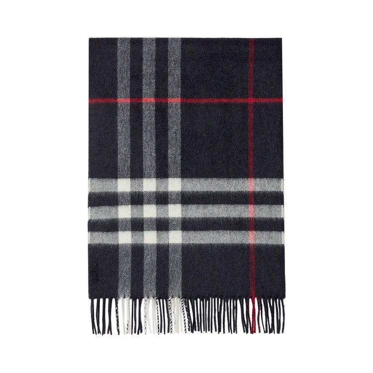 Burberry Check Cashmere Scarf 'Navy'