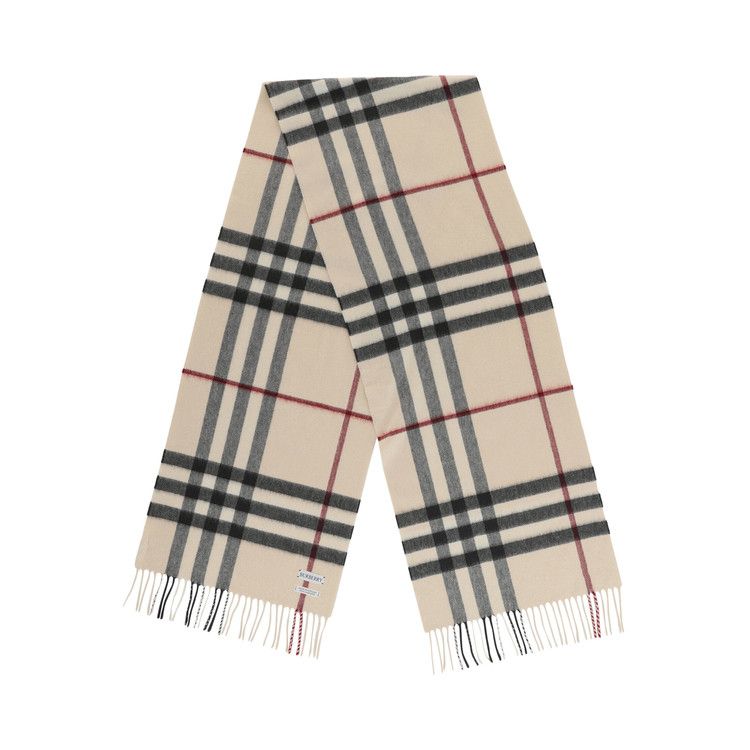Burberry Giant Check Cashmere Scarf 'Stone'