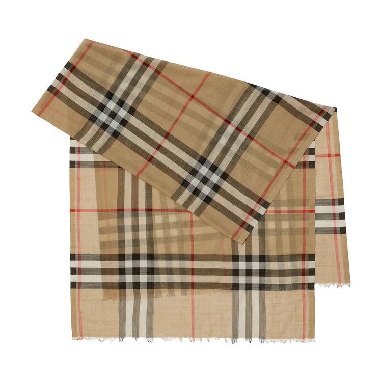 Burberry MU Gentleman Check Scarf 'Archive Beige'