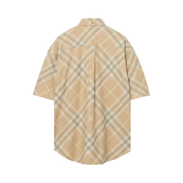Burberry Checkered Short-Sleeve Shirt 'Flax'