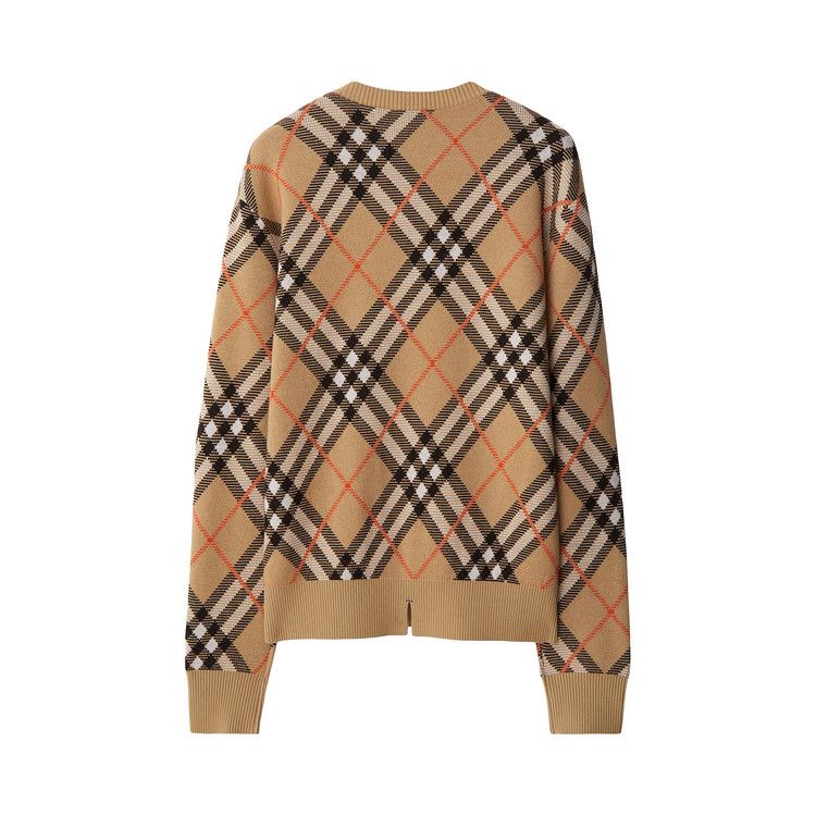 Burberry Check Wool Blend Sweater 'Sand'