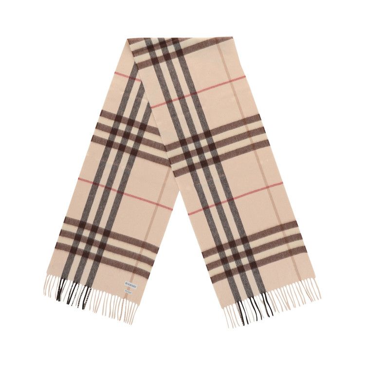 Burberry Giant Check Cashmere Scarf 'Alabaster'