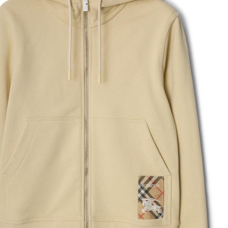Burberry Check Label Zip-Through Hoodie 'Nutmeg'