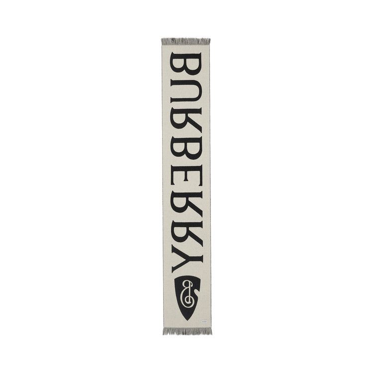 Burberry MU Text Logo Wool Scarf 'Black/Calico'