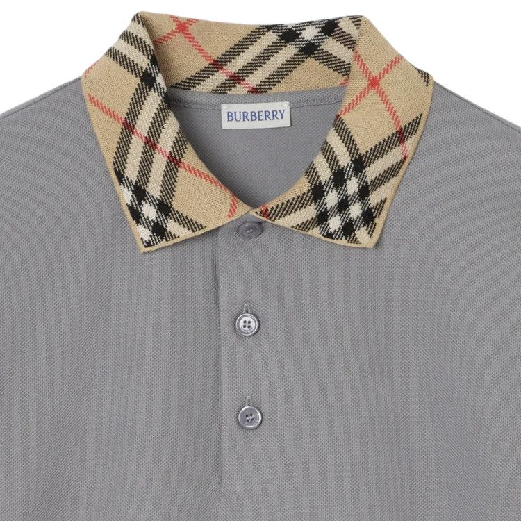 Burberry Evan Check Top 'Rainy Grey'