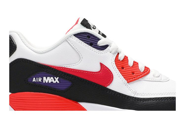 Nike Air Max 90 Leather GS 'White Bright Crimson'