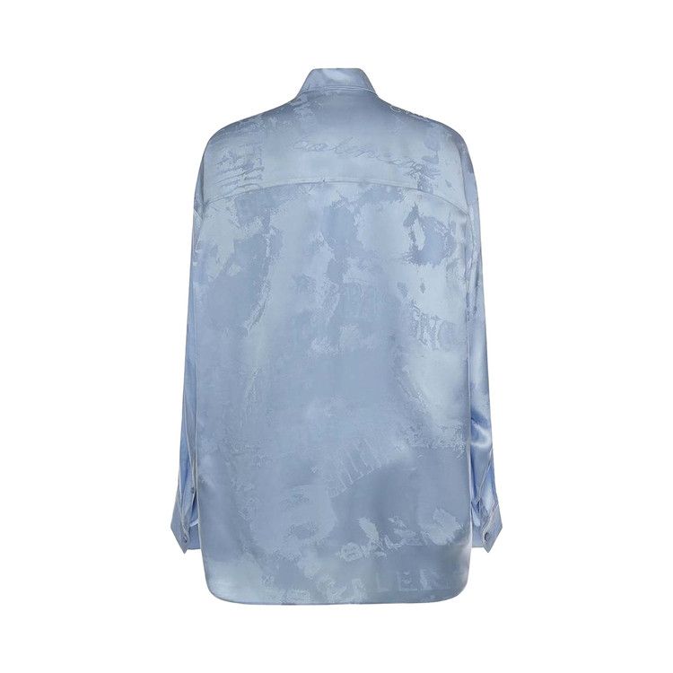 Balenciaga Long-Sleeve Cocoon Shirt 'Baby Blue'