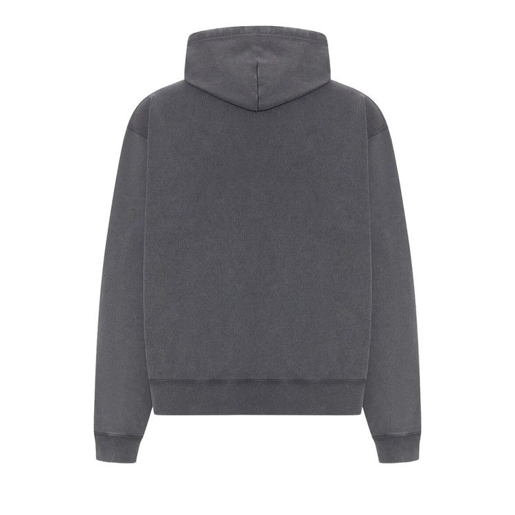 Balenciaga Oversized Drawstring Hoodie 'Washed Black/White'