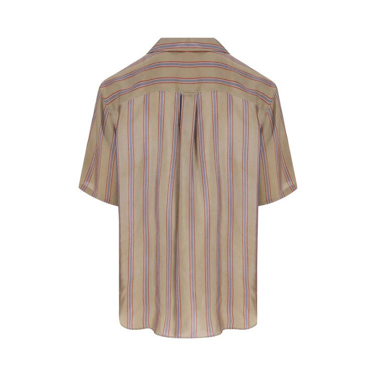 Saint Laurent Chemise Boxy Shirt 'Taupe/Bleu/Rouge'