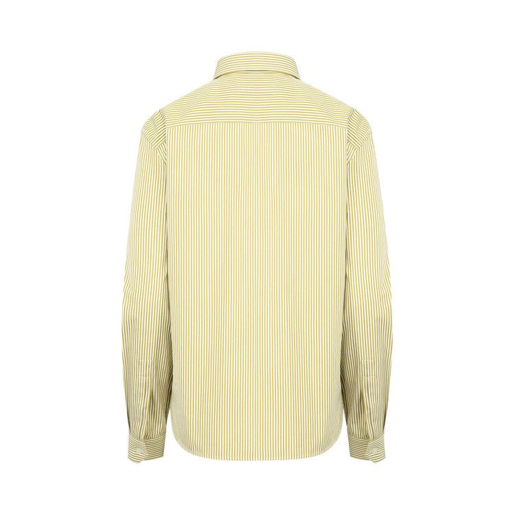 Saint Laurent Stripe Shirt 'Khaki/Blanc'