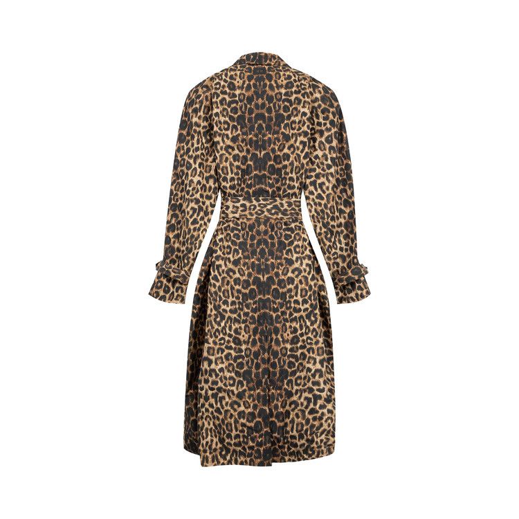 Saint Laurent Nylon Trench Coat 'Leopard'
