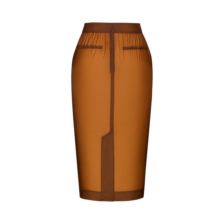 Saint Laurent Jupe Toile Parachute 'Cognac'