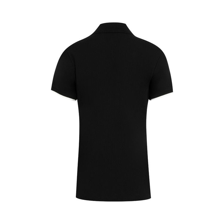 Moncler Toggle Waist Polo Shirt 'Black'