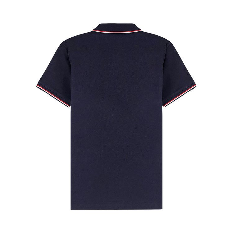 Moncler Short-Sleeve Polo 'Black/Navy'
