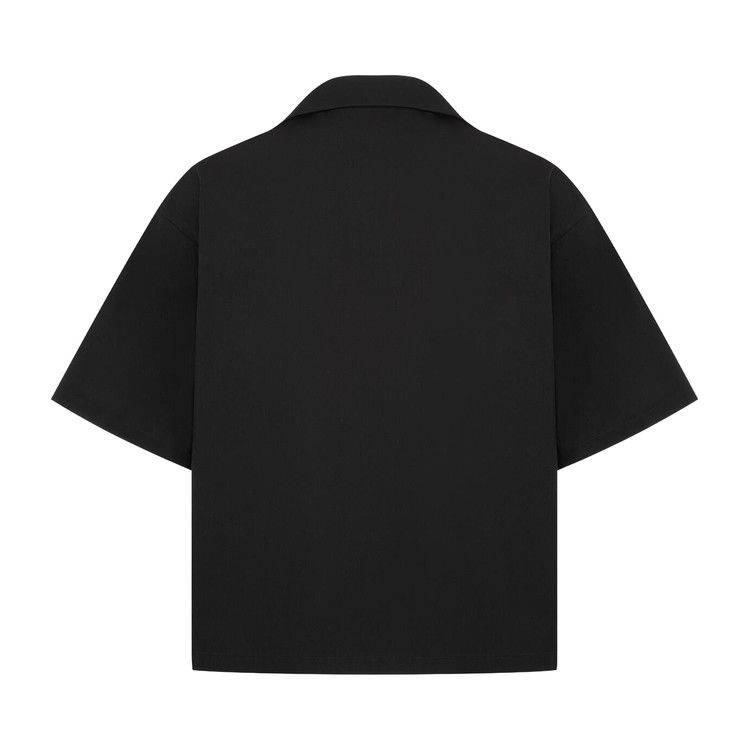 Balenciaga Printed Short-Sleeve Bowling Shirt 'Black'