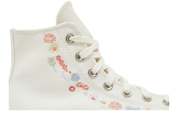 Converse Wmns Chuck Taylor All Star Lift Platform 'Embroidered Floral - Egret'