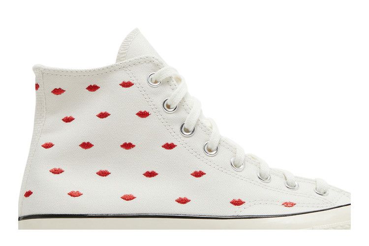 Converse Chuck 70 Embroidered Lips High 'Love Me - Vintage White'