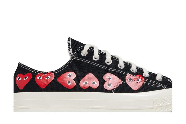 Comme des Garçons PLAY x Converse Chuck 70 Low 'Multi Heart - Black'