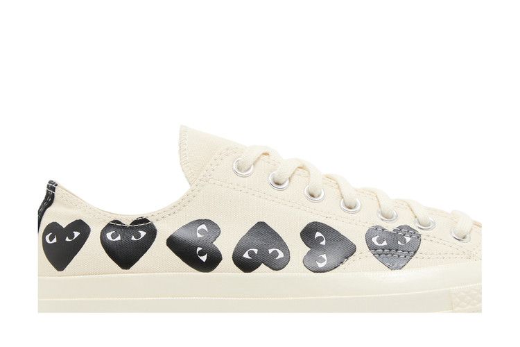 Comme des Garçons PLAY x Converse Chuck 70 Low 'Multi Heart - Milk Black'