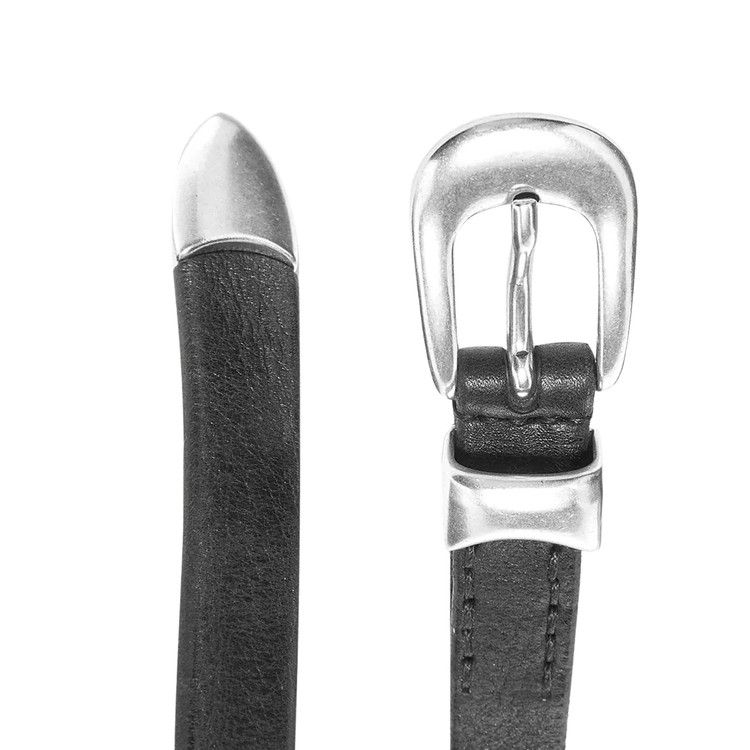 Our Legacy Leather 2cm Belt 'Black'