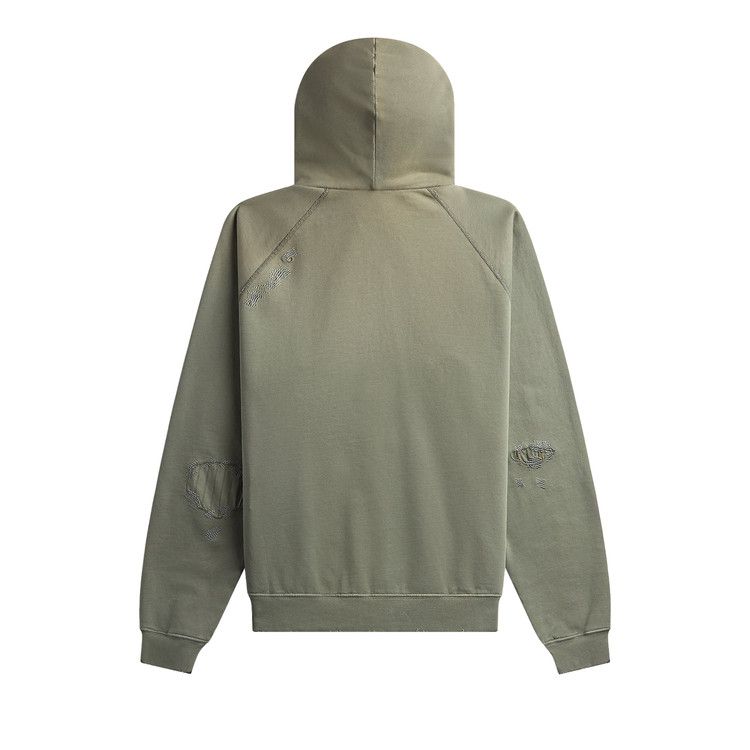 Acne Studios Mended Fleece Hoodie 'Slate Grey'