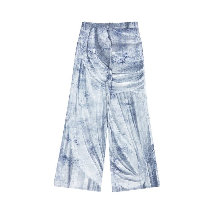 Balmain Statue Printed Loose Denim Pants 'Blue/Gris'