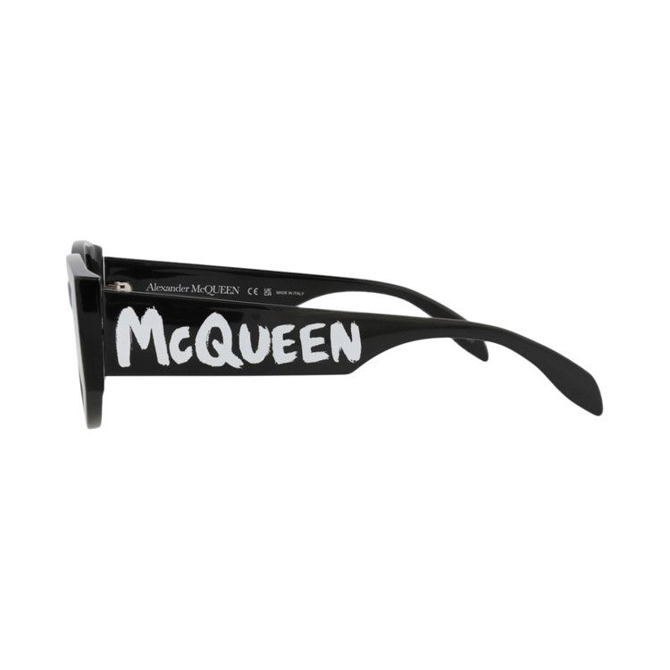 Alexander McQueen Round Sunglasses 'Black/Grey'